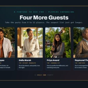 A Fortune to Die For: Players Expansion (4 More Guests, Play with up to 13)